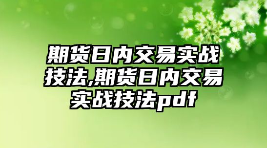 期貨日內(nèi)交易實(shí)戰(zhàn)技法,期貨日內(nèi)交易實(shí)戰(zhàn)技法pdf