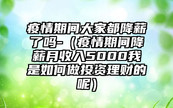 疫情期間大家都降薪了嗎-（疫情期間降薪月收入5000我是如何做投資理財?shù)哪兀? class=