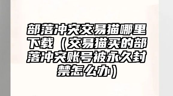 部落沖突交易貓哪里下載（交易貓買的部落沖突賬號(hào)被永久封禁怎么辦）