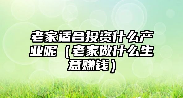 老家適合投資什么產(chǎn)業(yè)呢（老家做什么生意賺錢）