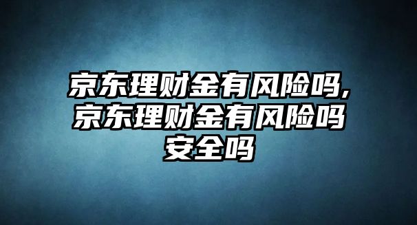 京東理財(cái)金有風(fēng)險(xiǎn)嗎,京東理財(cái)金有風(fēng)險(xiǎn)嗎安全嗎