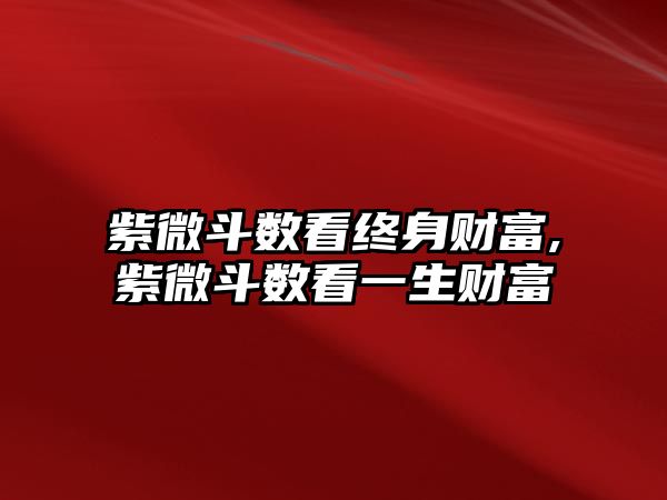 紫微斗數(shù)看終身財(cái)富,紫微斗數(shù)看一生財(cái)富