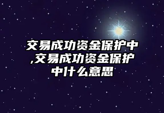 交易成功資金保護中,交易成功資金保護中什么意思