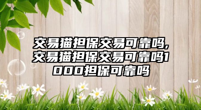 交易貓擔(dān)保交易可靠嗎,交易貓擔(dān)保交易可靠嗎1000擔(dān)保可靠嗎