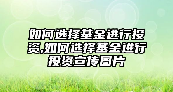 如何選擇基金進(jìn)行投資,如何選擇基金進(jìn)行投資宣傳圖片