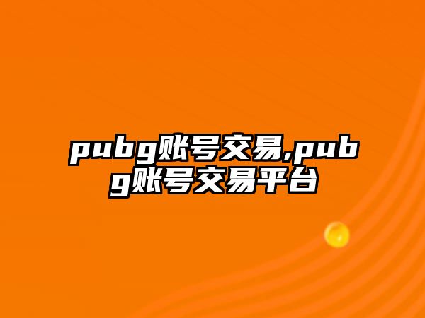 pubg賬號(hào)交易,pubg賬號(hào)交易平臺(tái)