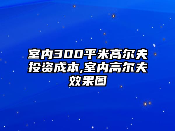 室內(nèi)300平米高爾夫投資成本,室內(nèi)高爾夫效果圖