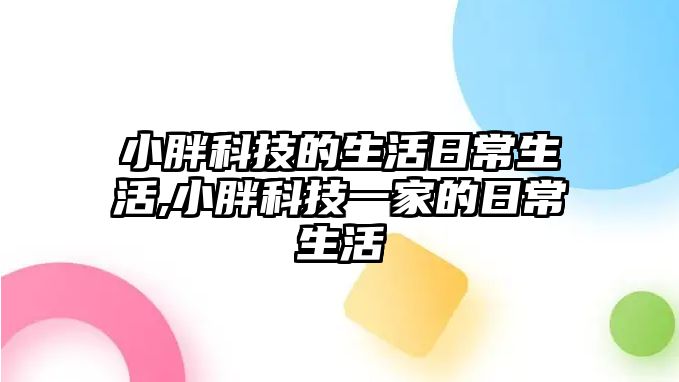 小胖科技的生活日常生活,小胖科技一家的日常生活