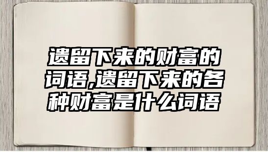 遺留下來(lái)的財(cái)富的詞語(yǔ),遺留下來(lái)的各種財(cái)富是什么詞語(yǔ)