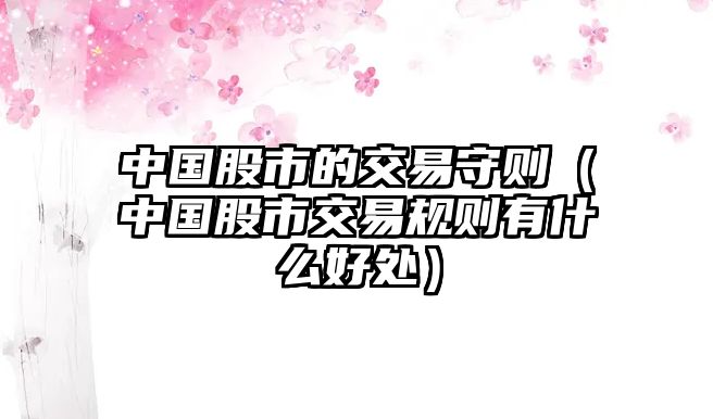 中國(guó)股市的交易守則（中國(guó)股市交易規(guī)則有什么好處）