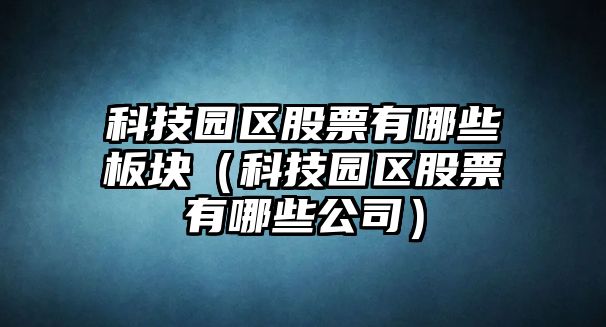 科技園區(qū)股票有哪些板塊（科技園區(qū)股票有哪些公司）