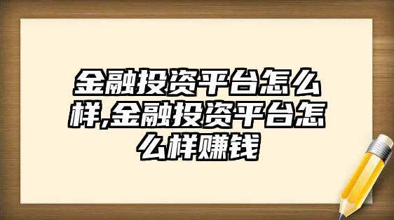 金融投資平臺怎么樣,金融投資平臺怎么樣賺錢