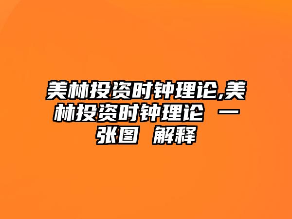 美林投資時(shí)鐘理論,美林投資時(shí)鐘理論 一張圖 解釋