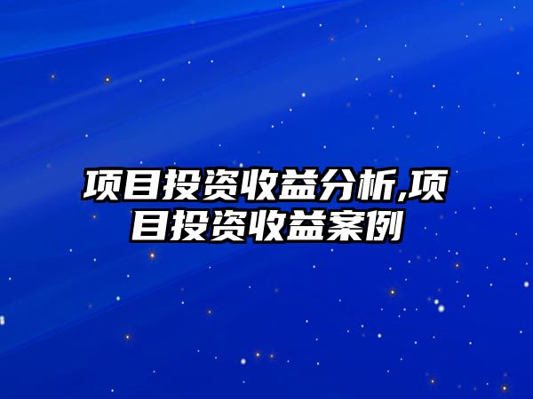 項目投資收益分析,項目投資收益案例