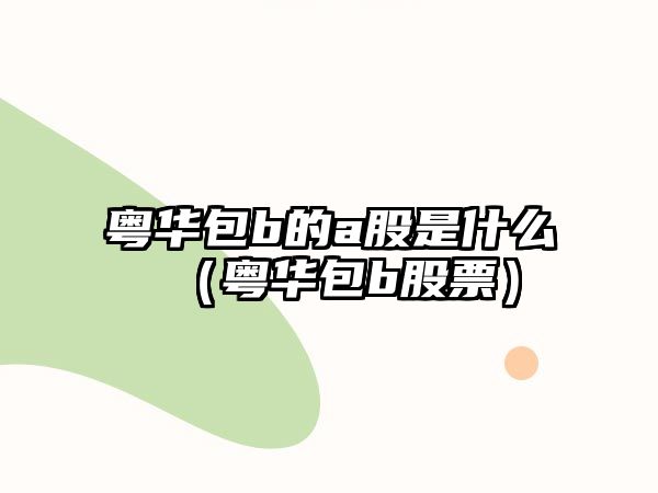 粵華包b的a股是什么（粵華包b股票）