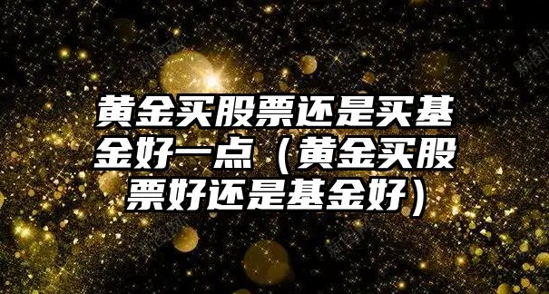 黃金買股票還是買基金好一點（黃金買股票好還是基金好）