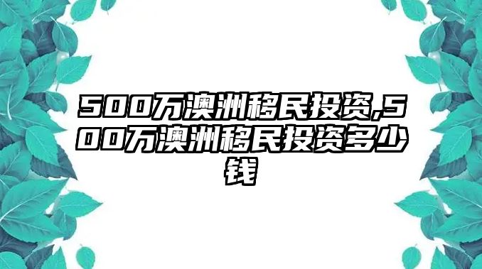 500萬澳洲移民投資,500萬澳洲移民投資多少錢