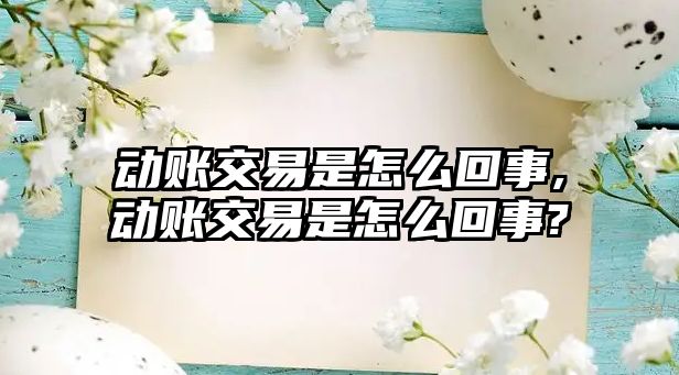 動賬交易是怎么回事,動賬交易是怎么回事?