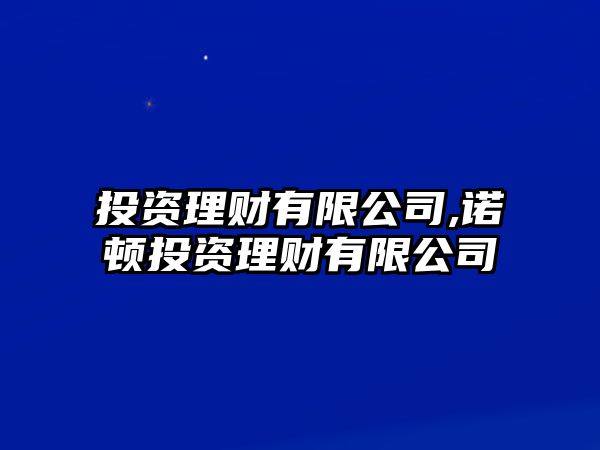 投資理財有限公司,諾頓投資理財有限公司