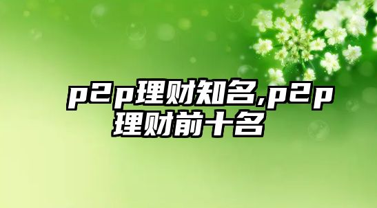 p2p理財(cái)知名,p2p理財(cái)前十名