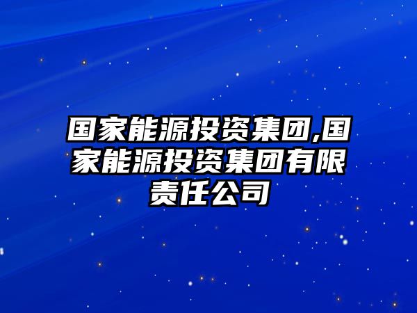 國家能源投資集團(tuán),國家能源投資集團(tuán)有限責(zé)任公司