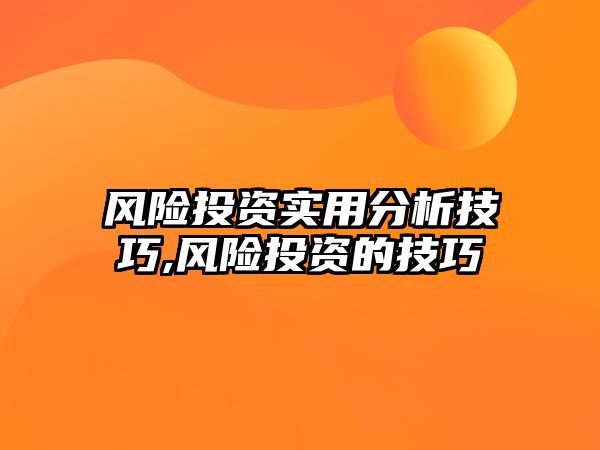 風險投資實用分析技巧,風險投資的技巧