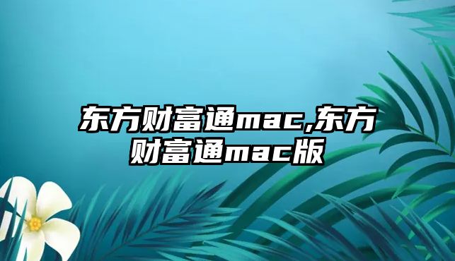 東方財(cái)富通mac,東方財(cái)富通mac版