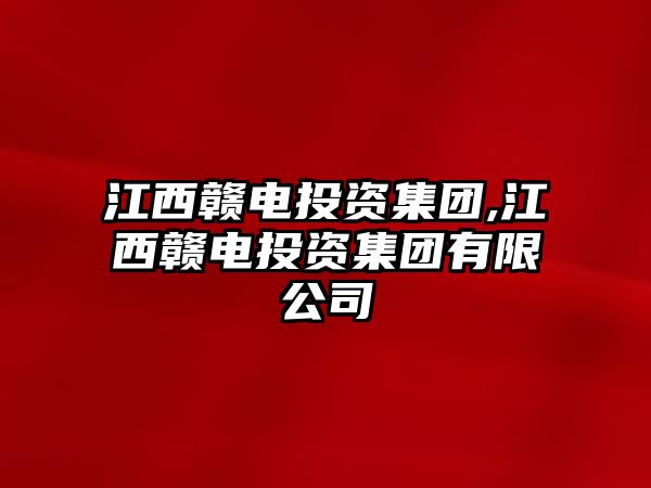 江西贛電投資集團,江西贛電投資集團有限公司