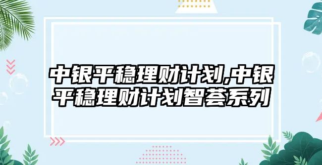 中銀平穩(wěn)理財(cái)計(jì)劃,中銀平穩(wěn)理財(cái)計(jì)劃智薈系列