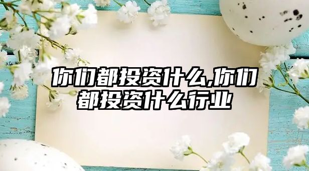 你們都投資什么,你們都投資什么行業(yè)