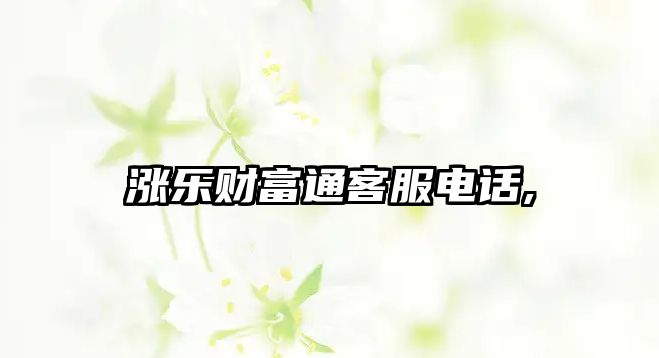 漲樂(lè)財(cái)富通客服電話(huà),