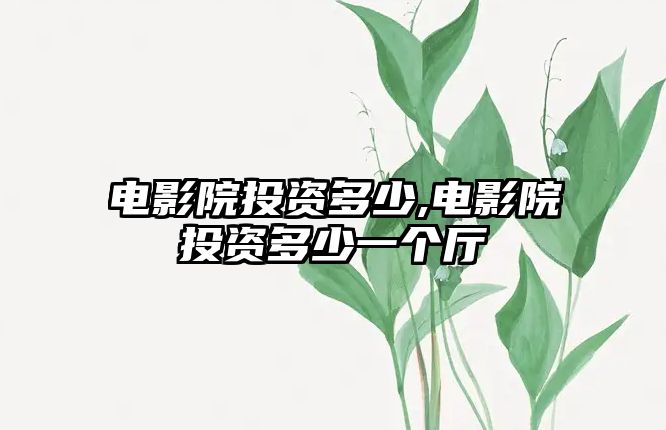 電影院投資多少,電影院投資多少一個(gè)廳