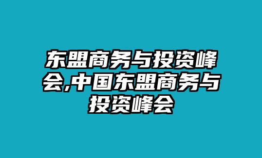 東盟商務(wù)與投資峰會(huì),中國(guó)東盟商務(wù)與投資峰會(huì)