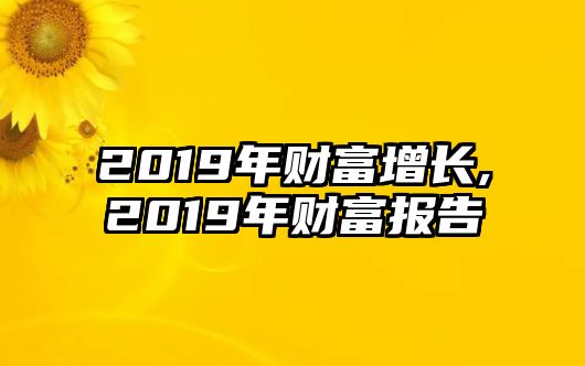 2019年財富增長,2019年財富報告