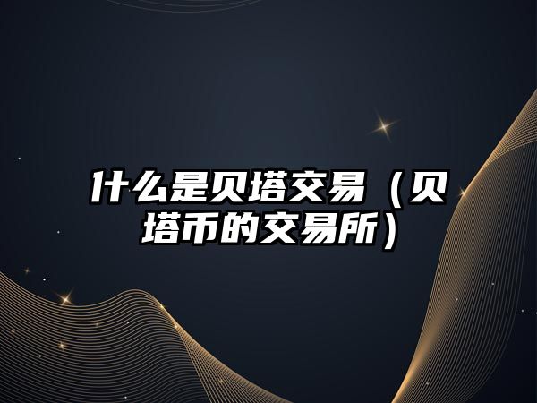 什么是貝塔交易（貝塔幣的交易所）