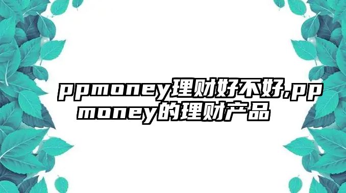 ppmoney理財(cái)好不好,ppmoney的理財(cái)產(chǎn)品