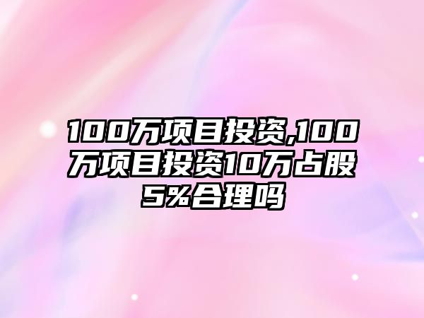 100萬(wàn)項(xiàng)目投資,100萬(wàn)項(xiàng)目投資10萬(wàn)占股5%合理嗎