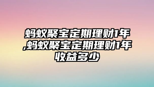 螞蟻聚寶定期理財(cái)1年,螞蟻聚寶定期理財(cái)1年收益多少