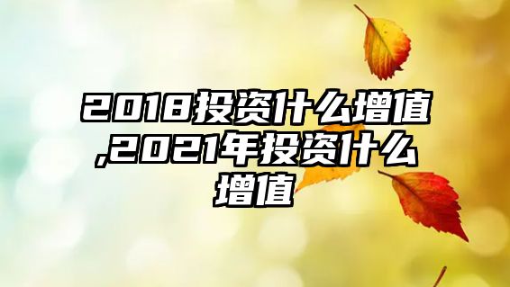 2018投資什么增值,2021年投資什么增值