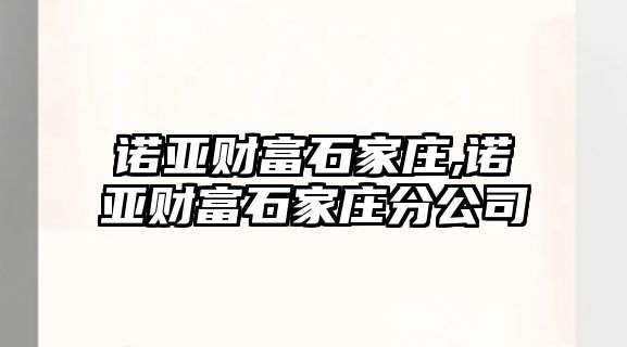 諾亞財富石家莊,諾亞財富石家莊分公司