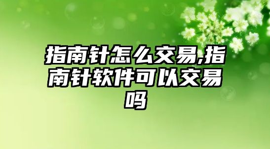 指南針怎么交易,指南針軟件可以交易嗎