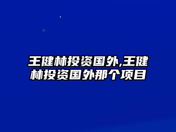 王健林投資國外,王健林投資國外那個項目