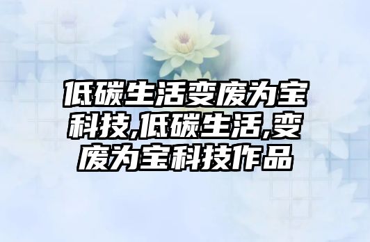 低碳生活變廢為寶科技,低碳生活,變廢為寶科技作品