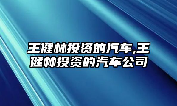 王健林投資的汽車(chē),王健林投資的汽車(chē)公司