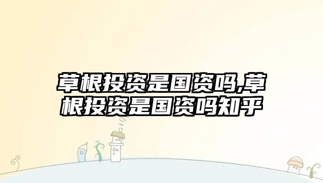 草根投資是國資嗎,草根投資是國資嗎知乎