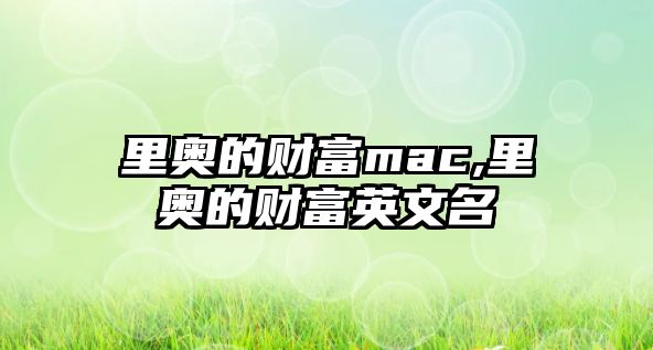 里奧的財(cái)富mac,里奧的財(cái)富英文名