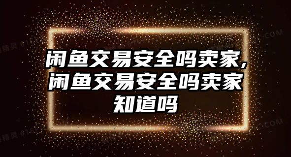 閑魚交易安全嗎賣家,閑魚交易安全嗎賣家知道嗎