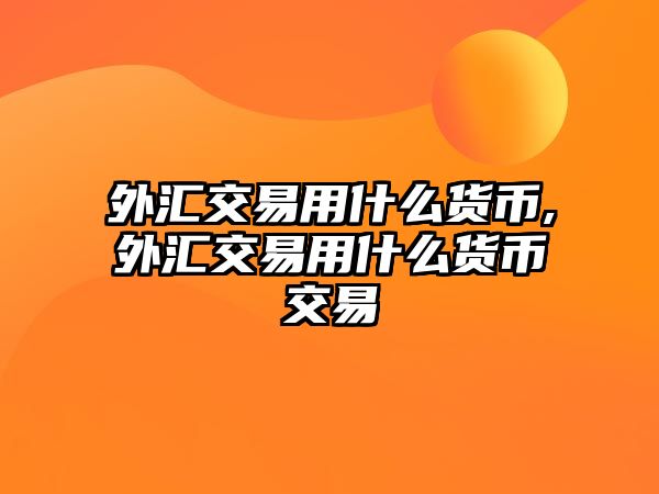 外匯交易用什么貨幣,外匯交易用什么貨幣交易