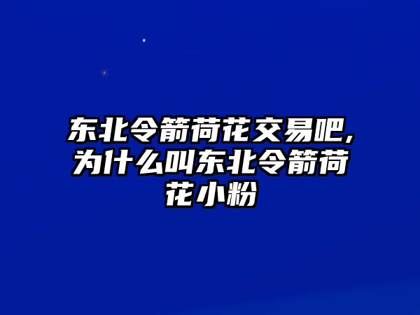 東北令箭荷花交易吧,為什么叫東北令箭荷花小粉