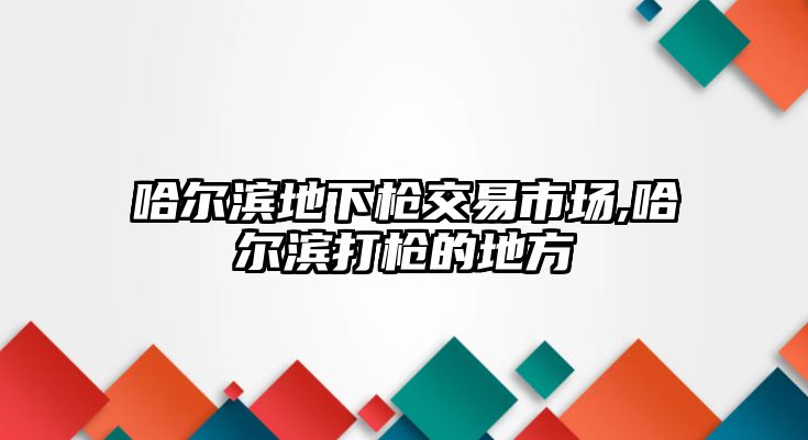 哈爾濱地下槍交易市場,哈爾濱打槍的地方